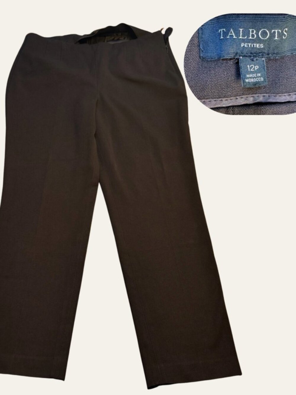 Talbots Brown Straight Dress Pants | Size 12 petites 12p | Office Career Work